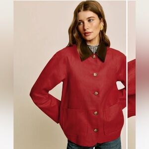 NWT Reformation Lila Linen Jacket in Sun-dried Tomato